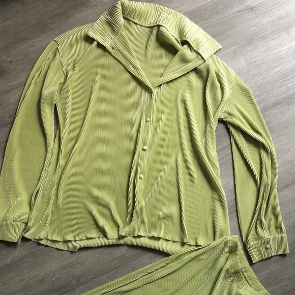 SHEIN Essnce Drop Shoulder Shirt & Wide Leg Pants large two piece matching set - Picture 8 of 11